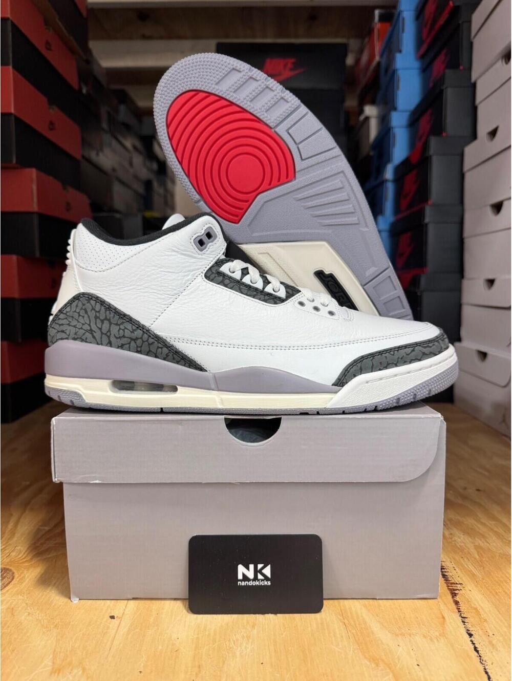 Air Jordan 3 Retro 'Cement Grey' MENS SIZE 12